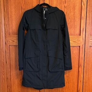 EUC, Athleta Coat, Black, Rain or Shine, Size XXS, will fit XS or Small